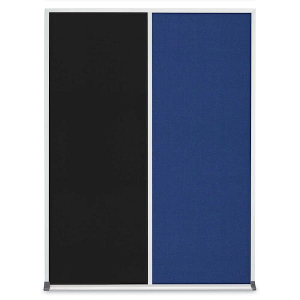United Visual Products Double Door Radius Corkboard, 48"X36", B UV8003-BRONZE-COBACC - main